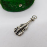 Sterling Silver Violin Instrument Charm Pendant Vintage c1970