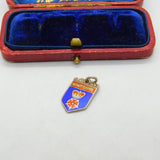 Sterling Silver & Enamel Hampshire England Charm Pendant Vintage c1970