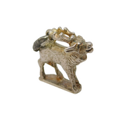 Sterling Silver Rutting Stag Deer Charm Pendant Vintage c1970