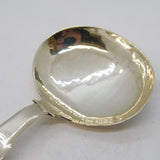 George III Sterling Silver Oval Bowl Tea Caddy Spoon Antique 1820 London