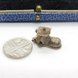 Sterling Silver Lady who Lived in a Shoe Nursery Rhyme Boot Charm Vintage c1970