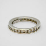 Sterling Silver Paste Set Eternity Band Ring Vintage c1970 Size L