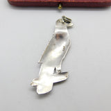 Sterling Silver Abstract Perched Puffin Bird Form Pendant Vintage c1970