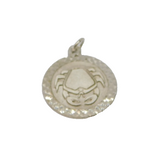 Sterling Silver Crab Cancer Horoscope Symbol Charm Pendant Vintage c1970