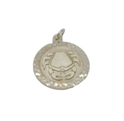Sterling Silver Crab Cancer Horoscope Symbol Charm Pendant Vintage c1970