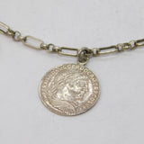 Sterling Silver Roman Style Coin Set Charm Bracelet Vintage c1980s
