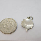 Sterling Silver & Enamel Peacock Charm Pendant Vintage c1970