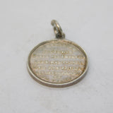 Queen Victoria Sterling Silver 'In Memoriam' Fob Charm Antique 1901