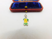 Sterling Silver Enamel Snoopy Dog Charm Pendant Vintage c1970