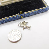 Sterling Silver Flying Bird of Prey Charm Pendant Vintage c1970