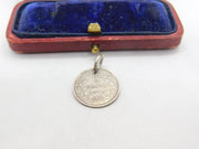 Queen Victoria Canadian 5 Cents Coin Charm or Pendant 1874 Antique