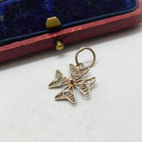 Sterling Silver Filigree Papal Cross Charm Pendant Vintage c1970