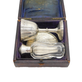 Victorian Boxed Sterling Silver Travelling Communion Set Antique 1876 London