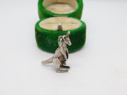 Sterling Silver Kangaroo Charm Pendant Vintage c1970