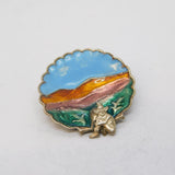 Sterling Silver Enamel Cornish Pixie Souvenir Brooch Antique c1920 Art Deco