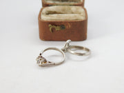 Sterling Silver Wedding & Engagement Ring Charm Pendant Vintage c1970