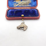 Sterling Silver Horses Head Equestrian Charm Pendant Vintage c1970
