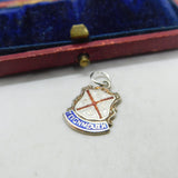 Sterling Silver & Enamel Teignmouth Charm Pendant Vintage c1970
