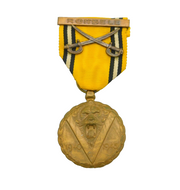 Belgium WWII Period War Medal with Sabres & Ronsele Bar Antique 1940-1945