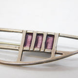 Ortak Scottish Sterling Silver & Enamel Absract Spray Brooch Vintage c1970s