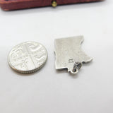 Sterling Silver Minnesota State USA Charm Pendant Vintage c1970