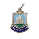 Sterling Silver Enamel Aberystwyth Charm Pendant Vintage c1970s