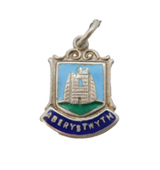 Sterling Silver Enamel Aberystwyth Charm Pendant Vintage c1970s