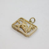 Sterling Silver Framed Dragon Form Pendant Vintage c1970s