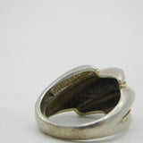 Tiffany & Co. 18ct Gold & Sterling Silver Dome Ring Vintage c1970s New York