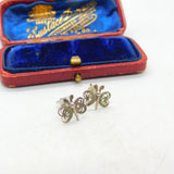 Sterling Silver Butterfly Stud Earrings Vintage c1970