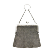 Art Deco Sterling Silver Ladies Chainmail Purse Antique 1916 London