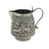 19th Century Indian Kutch Sterling Silver Animal Pattern Cream Jug Antique