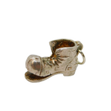 Sterling Silver Scruffy Boot Or Clowns Shoe Charm Pendant Vintage c1950s