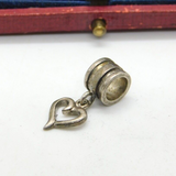 Sterling Silver Heart Love Small Charm Vintage c1970