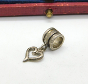 Sterling Silver Heart Love Small Charm Vintage c1970