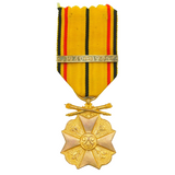 Belgium WWII Period Civic Medal 1st Class 1940-1945 Bar Antique Leopold III