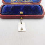 Sterling Silver Simple Abstract Ingot Charm Pendant Vintage c1970