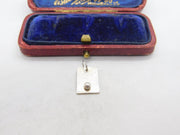 Sterling Silver Simple Abstract Ingot Charm Pendant Vintage c1970