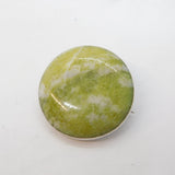 Victorian Sterling Silver Connemara Marble Mounted Brooch Antique c1880s