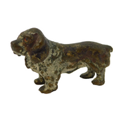 19th Century Cold Painted Vienna Bronze Spaniel Dog Figurine Antique c1860