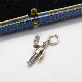 Sterling Silver Policeman Says STOP! Charm Pendant Vintage c1970