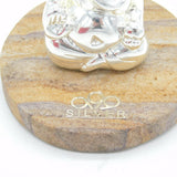 Boxed .999 Pure Silver Ganesh Figure on Marble Base Vintage