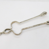 Victorian Sterling Silver Novelty Fire Iron Sugar Tongs Antique 1898 London