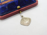 Sterling Silver St Christopher Charm Pendant Vintage c1970
