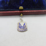 Sterling Silver and Enamel Southend On Sea Shield Charm Pendant Vintage c1970