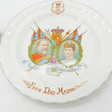 English China King Edward VII Coronation Collection Plate & Tea Cup 1902 Antique