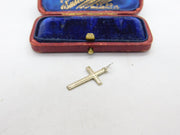 Sterling Silver Simple Crucifix Charm Pendant Vintage c1970