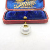 Sterling Silver and White Pearl Bead Charm Pendant Vintage c1970