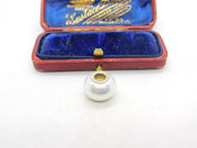 Sterling Silver and White Pearl Bead Charm Pendant Vintage c1970