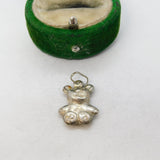 Sterling Silver Teddy Bear Charm Pendant Vintage c1970